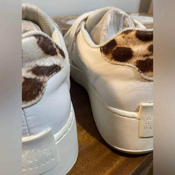 LOEFFLER RANDALL KEIRA LOW TOP SNEAKER INCEMENT/MOCHA LEOPARD EUC size 7 - Picture 6 of 13